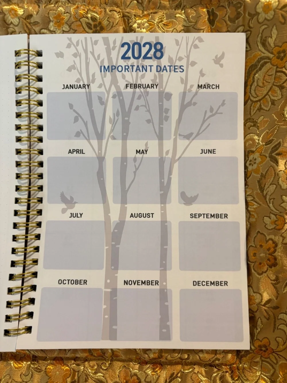2026-2030 Monthly Planner 5 Year Calendar Organizer Cat & Roses